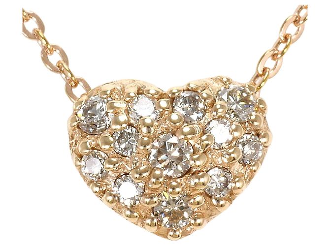 Autre Marque 10K Roségoldhalskette mit Diamant Golden