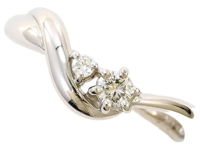 Autre Marque Platinring mit Diamant