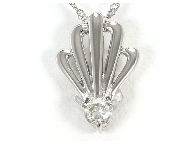 Autre Marque Platin-Halskette mit Diamant