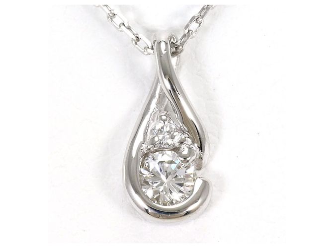 Autre Marque PT900 Platin-Halskette mit Diamant