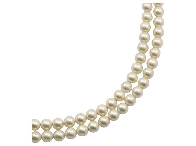 Autre Marque Collana lunga in argento e perle 