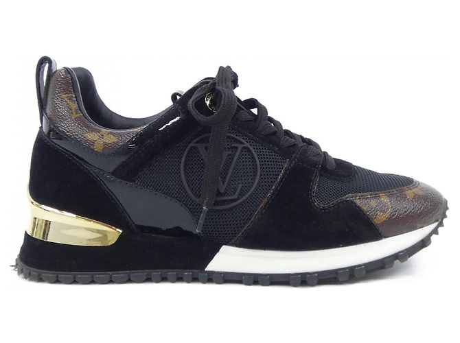 Baskets Louis Vuitton Run Away Line Marron Noir