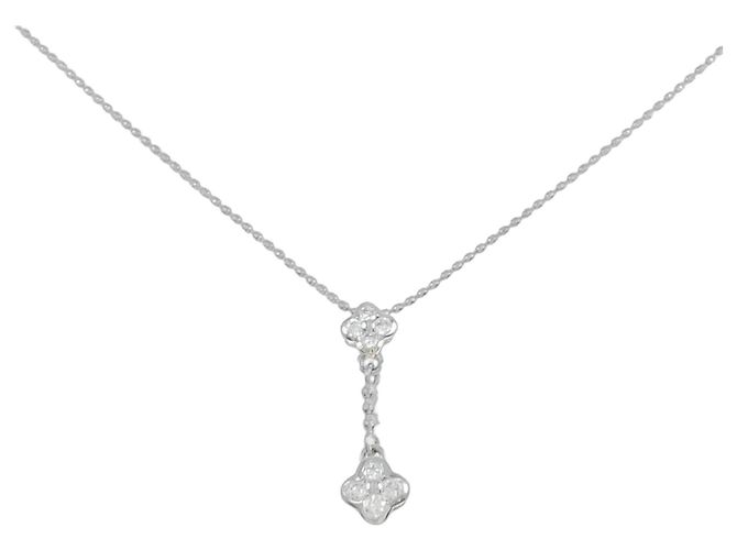 Autre Marque Pt850 Diamant-Halskette Silber