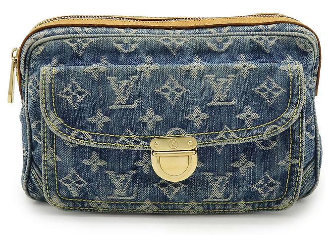 Borsa 2way in denim Monogram Louis Vuitton Blu