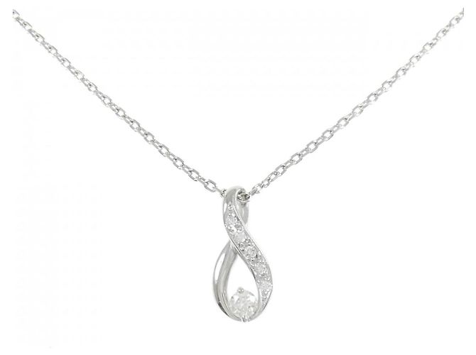 Autre Marque Platin-Diamant-Halskette PT900 PT850 Silber