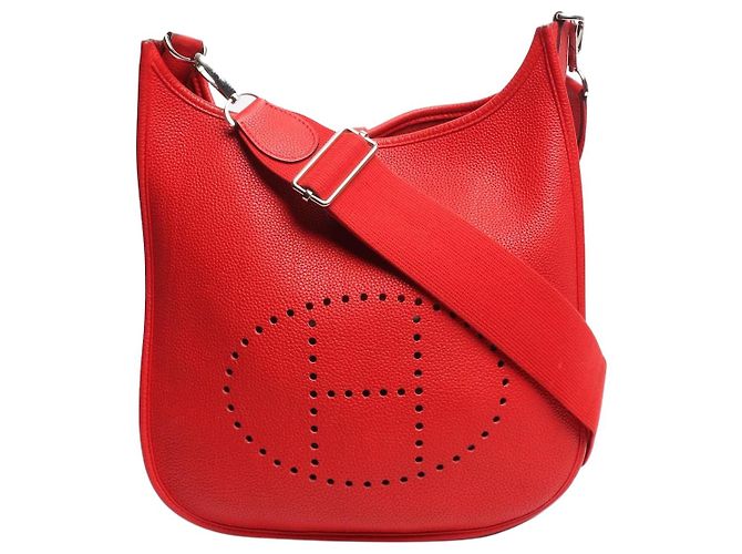 Hermès Bolsa Evelyne vermelha Vermelho