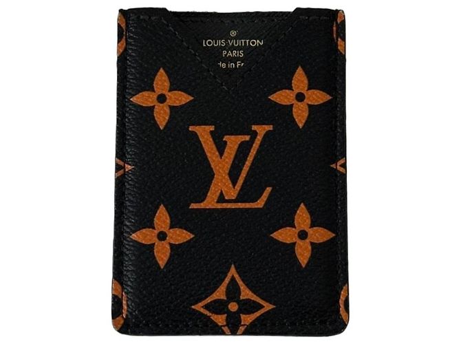 Louis Vuitton Monogram Card Holder Black Golden