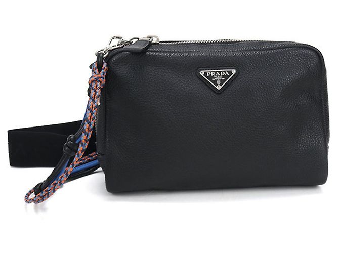 Borsa a tracolla Prada in pelle nera Nero