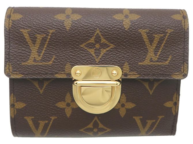 Cartera tríptico para mujer Louis Vuitton Portefeuille Koala Castaño