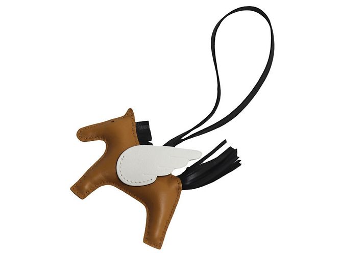 Hermès Pingente de bolsa HERMES Rodeo Pegasus PM Chaveiro Marrom Preto