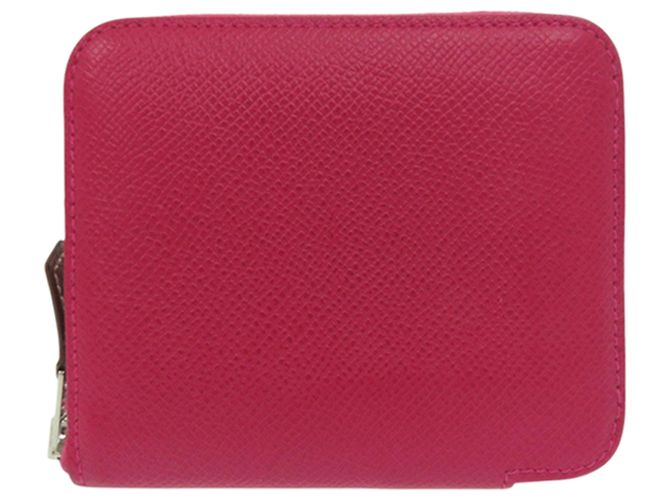 Silk In Cartera compacta de seda y Epsom rosa Hermès