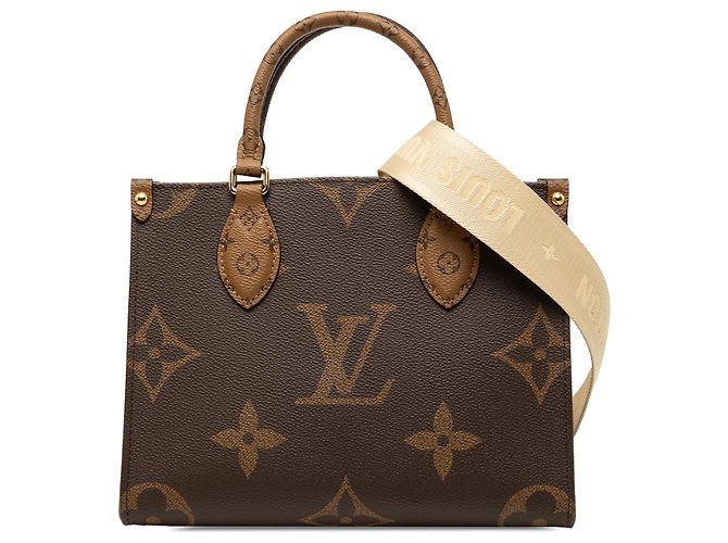 Louis Vuitton Marrone Monogram Reverse Giant OnTheGo PM