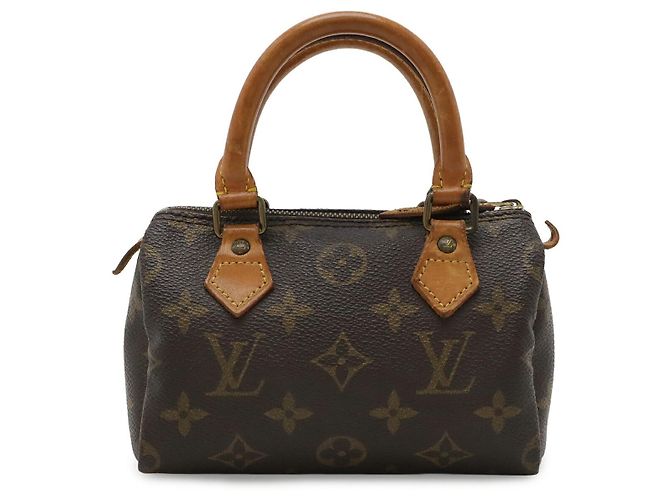 Sac à main Louis Vuitton Monogram Mini Speedy Marron