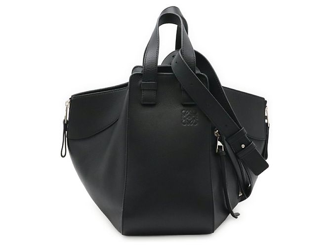 Bolsa Hammock de couro Loewe Preta Preto