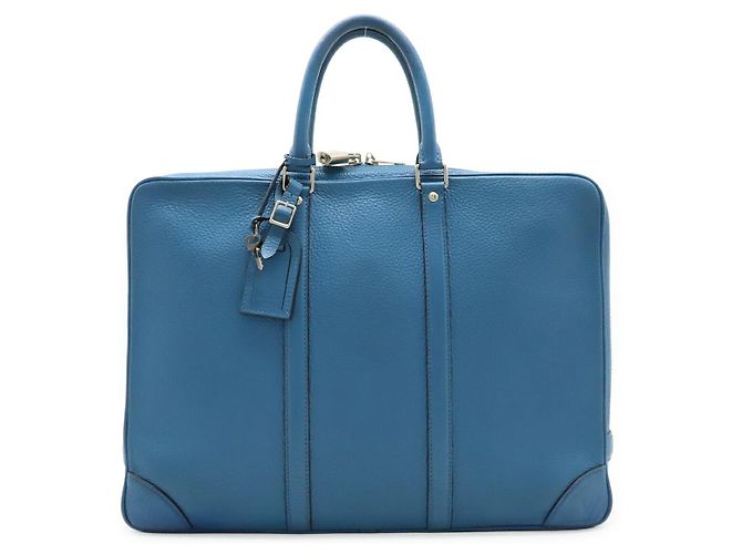 Mallette en cuir Louis Vuitton Bleu