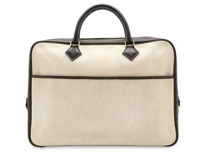 Hermès Hermes Plume Dog 38 Briefcase Leather Marron