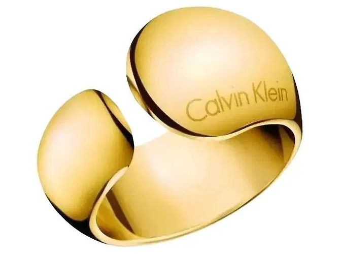 Bague ouverte dorée Calvin Klein