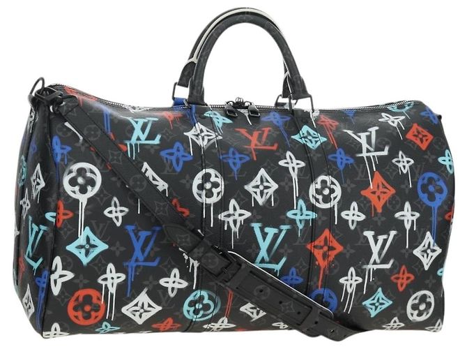 LOUIS VUITTON Eclipse Graffiti Keepall Bandouliere 50 Bag M21384 Auth 181959SM Monogramme