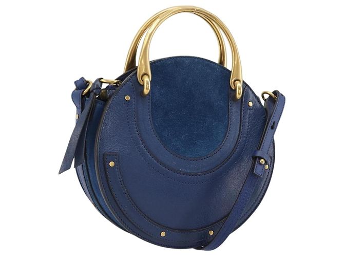 Chloé Borsa Chloe Pixy in Pelle 2way Nero Oro Auth 183644V D'oro