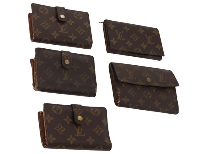 LOUIS VUITTON Monogram Wallet 5 Set LV Auth BA12863