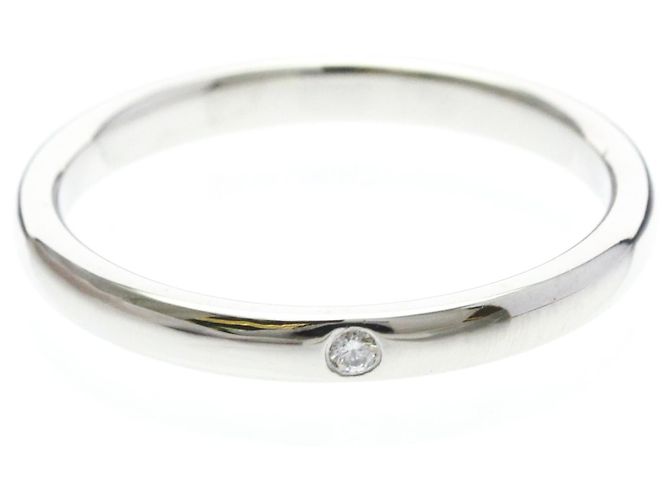 Tiffany & Co Tiffany Stacking Ring mit Diamant in Platin Silber