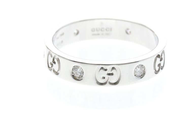 Gucci Icon Ring Diamant in Weißgold (18K) Silber