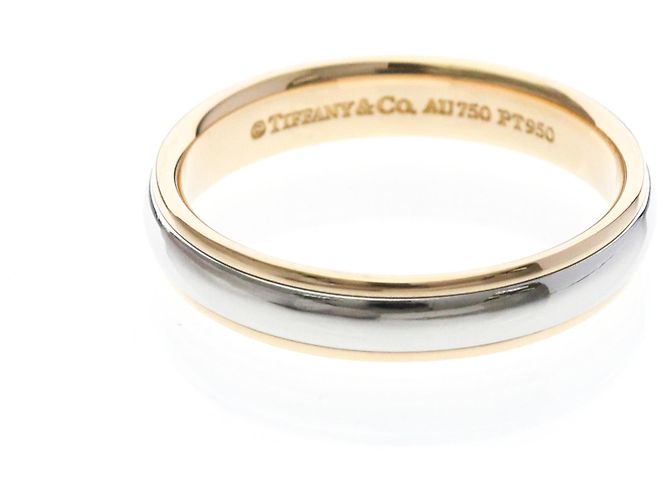 Tiffany & Co Anello Tiffany Together Milgrain in oro rosa e platino Argento D'oro