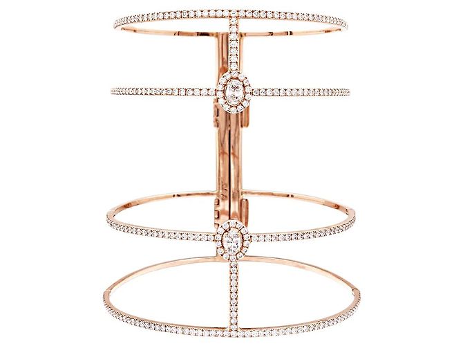 Pulsera Messika, "Glam'Azone", oro rosa, diamantes.