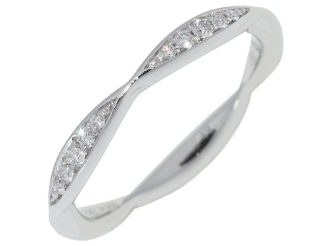 Timeless Chanel Camelia Pt950 Diamond Ring Size 8 Silber