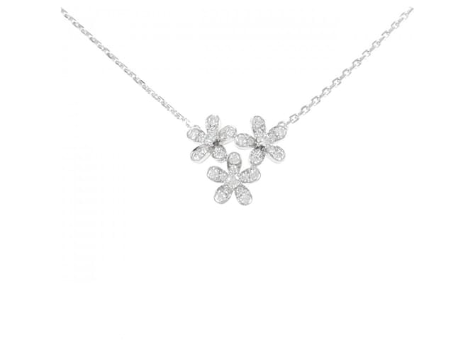 Collier Socrates en or blanc 18K et diamants Van Cleef & Arpels Argenté 