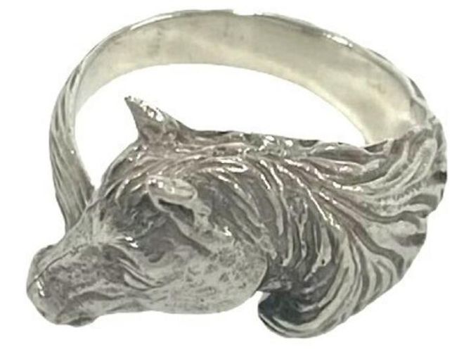 Hermès Vintage Hermes Pferd Ring Silber 