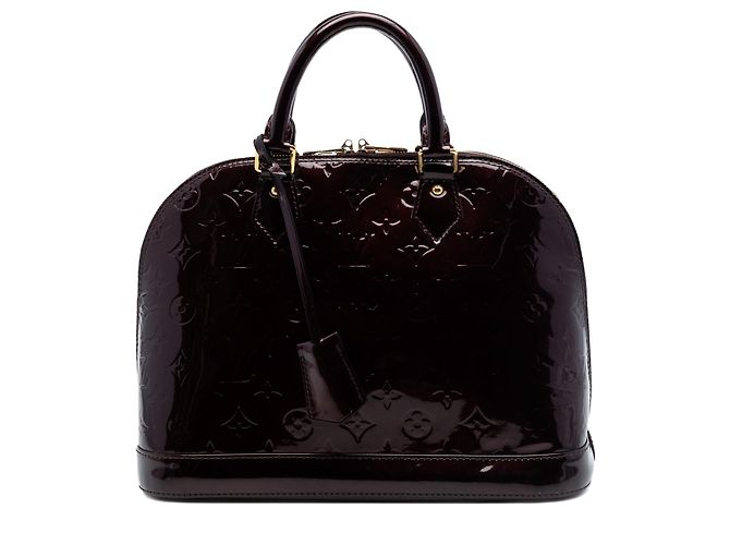 Louis Vuitton Alma PM em Monogram Vernis roxo