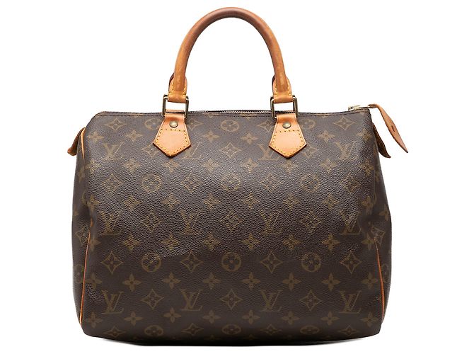 Louis Vuitton Marrón Monogram Speedy 30 Castaño