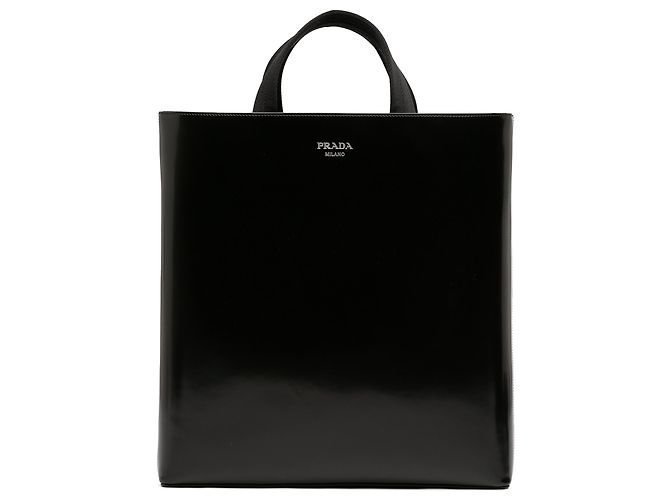 Prada Black Spazzolato Tote Schwarz