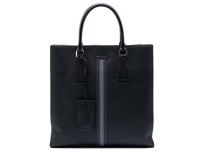 Sac cabas Prada Black Saffiano Lux Noir