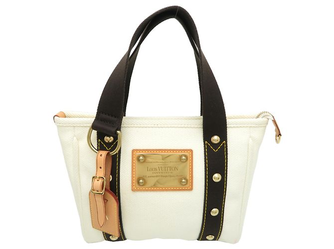 Bolsa Louis Vuitton Antigua Cabas PM Marrom Branco