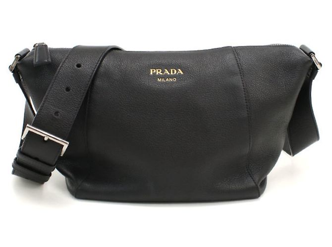 Borsa a tracolla nera da uomo Prada Nero