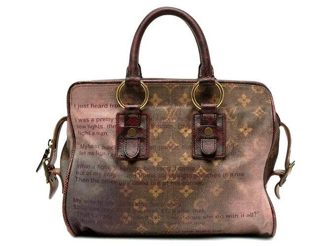 Louis Vuitton Bolsa Jokes Moncrazy Marrom Rosa Vermelho