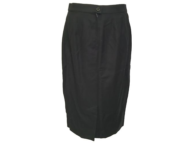 Max Mara MaxMara Weekend Pencil Skirt in Black Wool