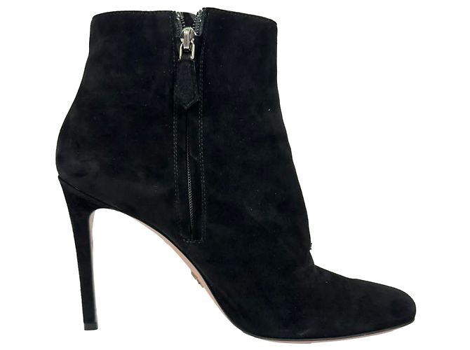 Prada Ankle Boots in Black Suede