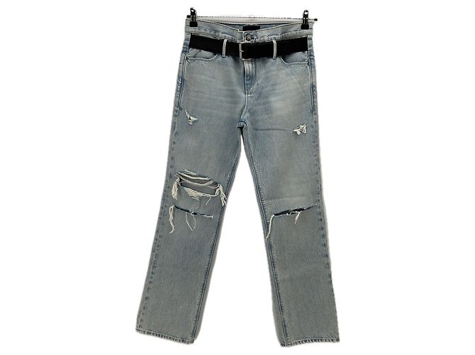 RTA Blaue Jeans mit Gürtel