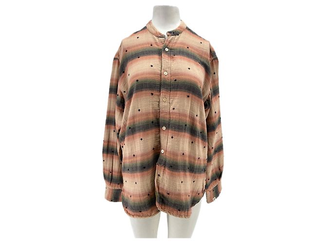Autre Marque Camisa BSBEE de algodão marrom Tamanho S