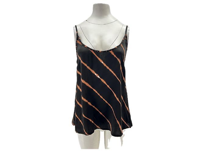 Autre Marque Top nero e terracotta
