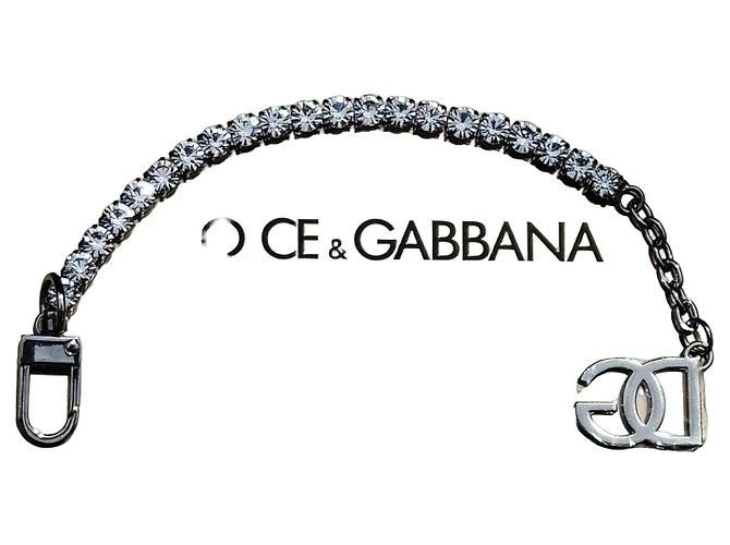 Dolce & Gabbana Pulseira de Corrente com Cristais Prata