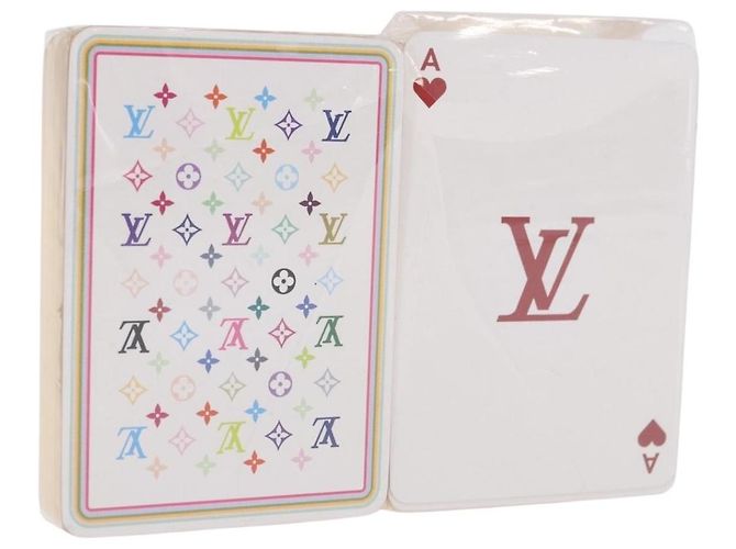 Carte da Gioco LOUIS VUITTON Multicolor Black White LV Auth 184279M Nero Bianco