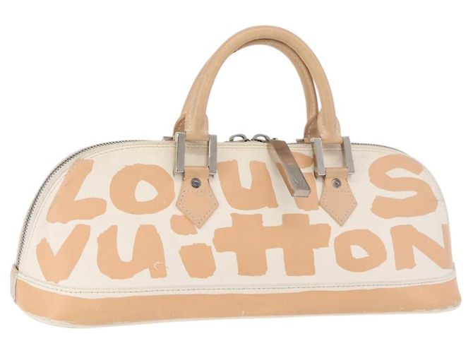 LOUIS VUITTON Sac à main Graffiti Armahorizontal Blanc Orange M92176 Auth 183696A