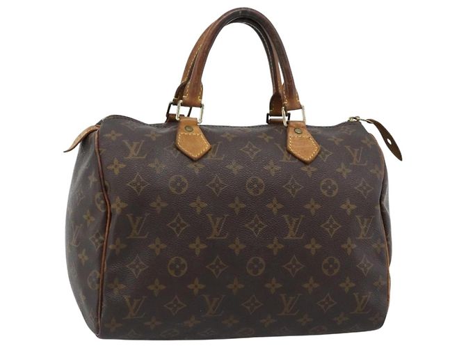 LOUIS VUITTON Bolsa Monogram Speedy 30 M41526 LV Auth 183999