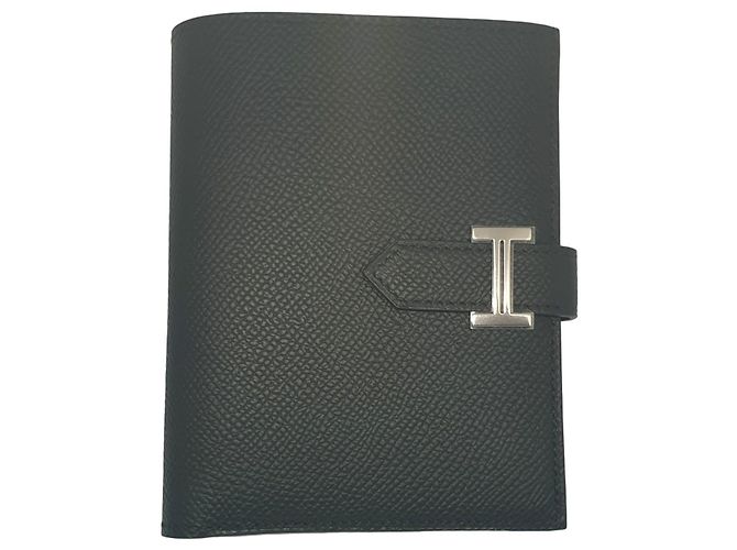 Hermès Bearn Compact Wallet in Noir Epsom Leather Black