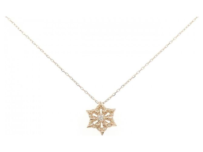 Autre Marque Collar de oro rosa K10 y diamantes