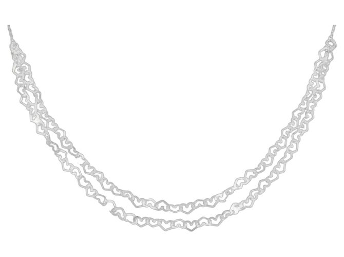 Autre Marque Collier Cœur PT999 Argenté